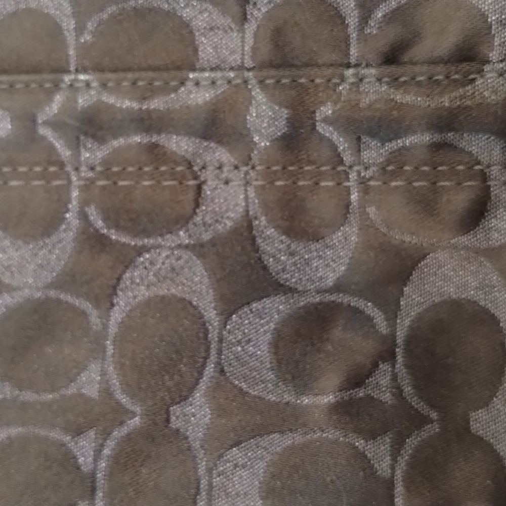 COACH Dark Brown Sparkly Signature Bag - Picture 3 of 14